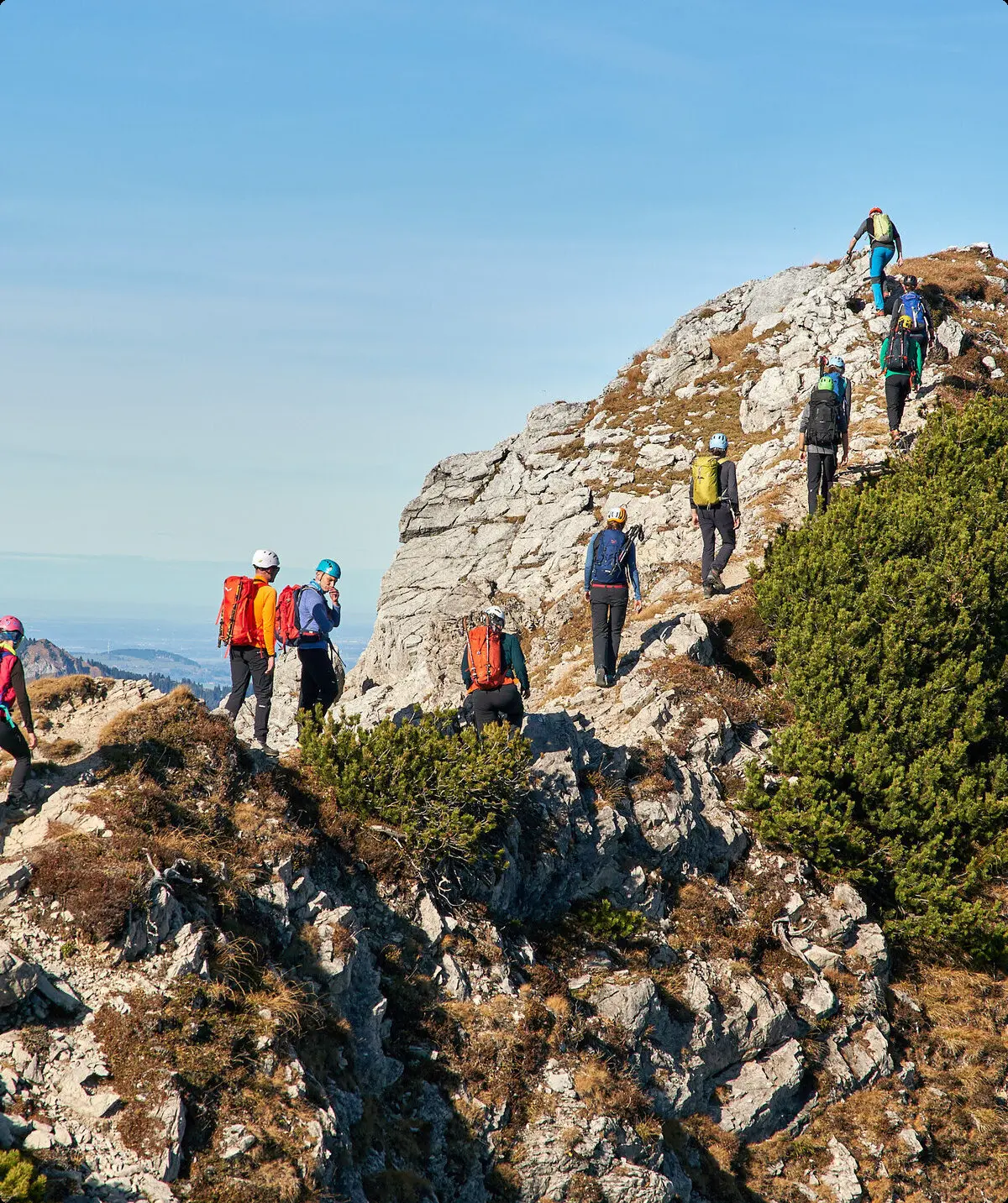 Wandergruppe Bergwandern Grattour im Allgäu | © DAV Wuppertal / Stefan Strunk