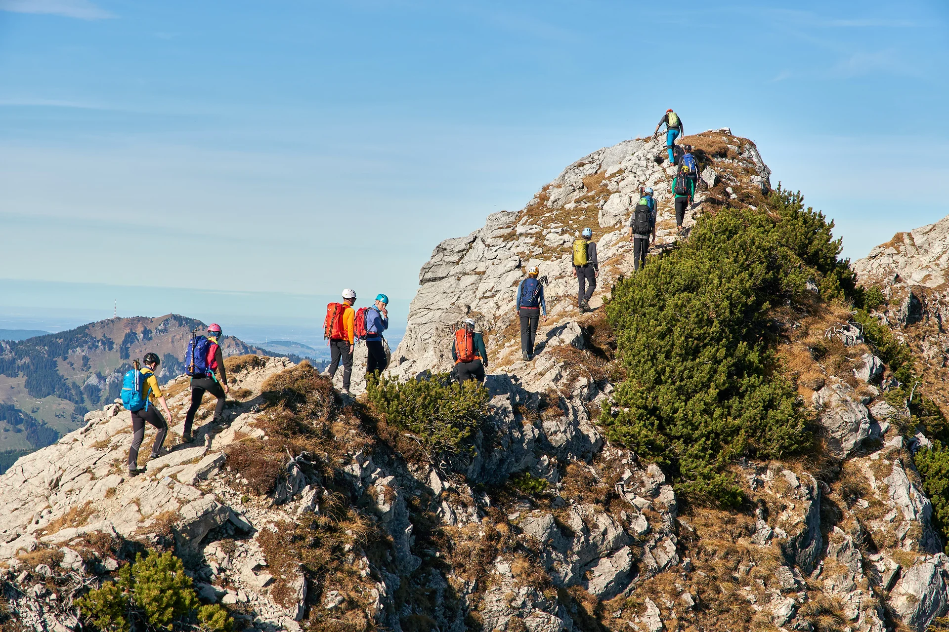 Wandergruppe Bergwandern Grattour im Allgäu | © DAV Wuppertal / Stefan Strunk