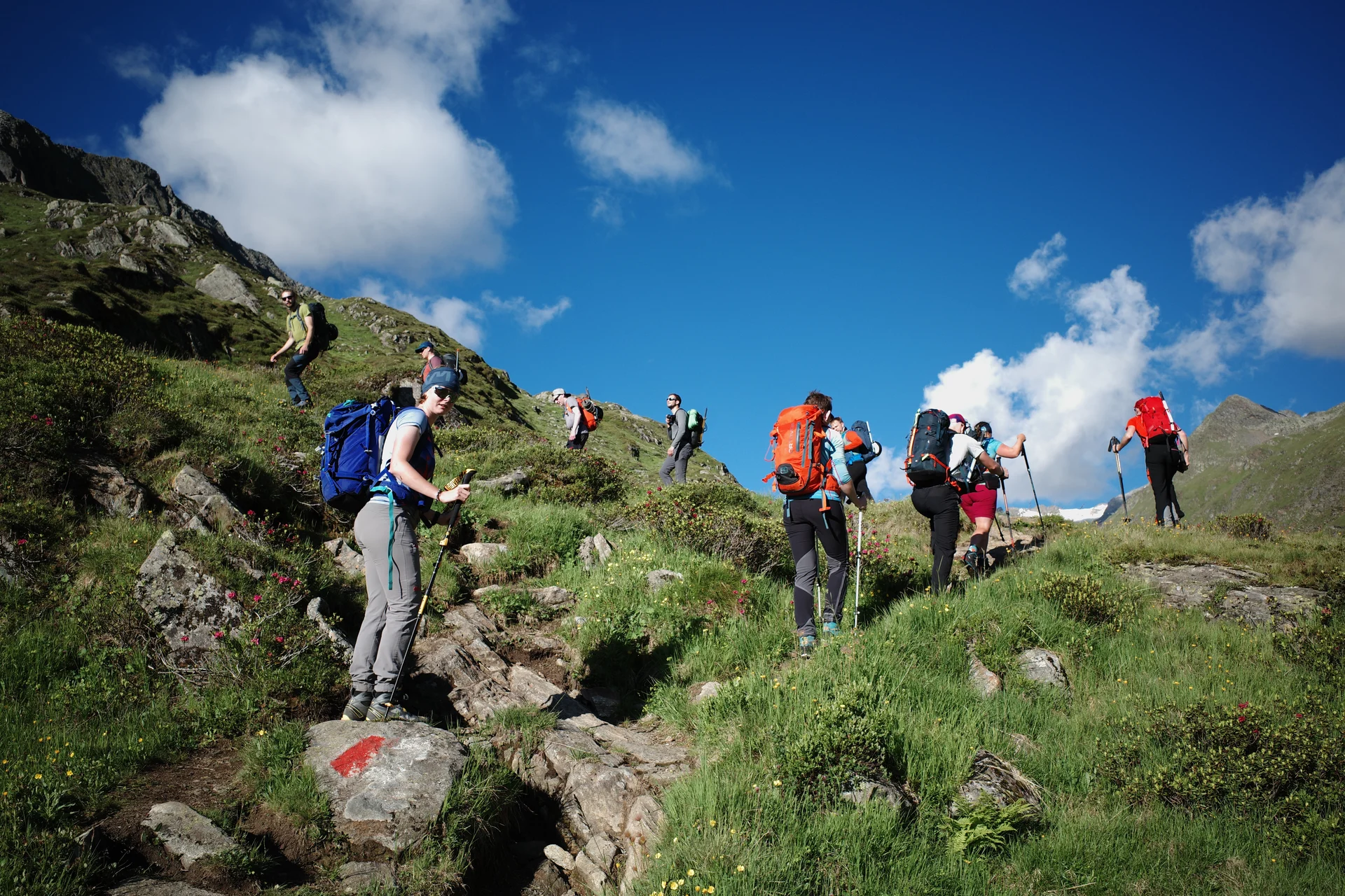 Wandergruppe Bergwandern | © DAV Wuppertal / Simeon Kremzow-Tennie