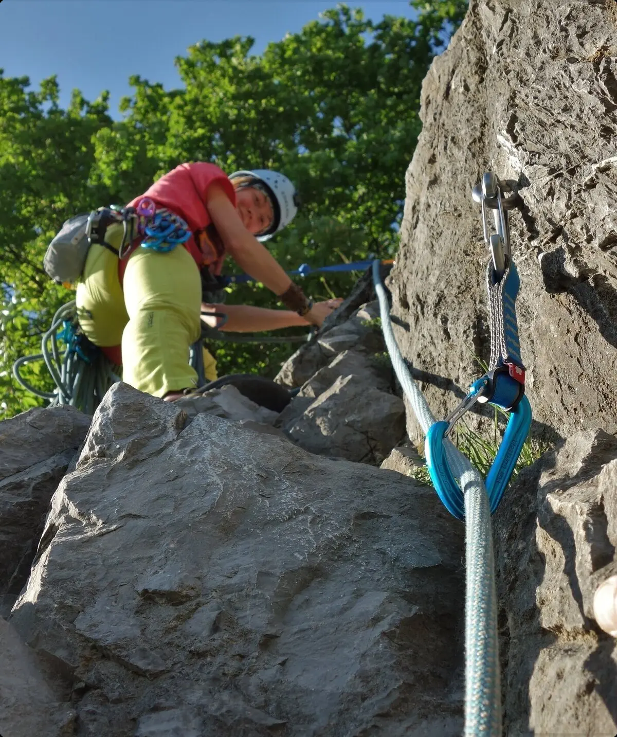Klettern im Klettergarten - Felsklettern | © DAV Wuppertal / Stefan Strunk