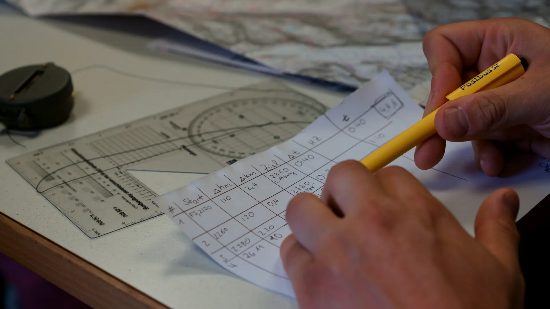 Seminar - Schulung - Tourenplanung mit Karte Kompass | © DAV Wuppertal / Stefan Strunk