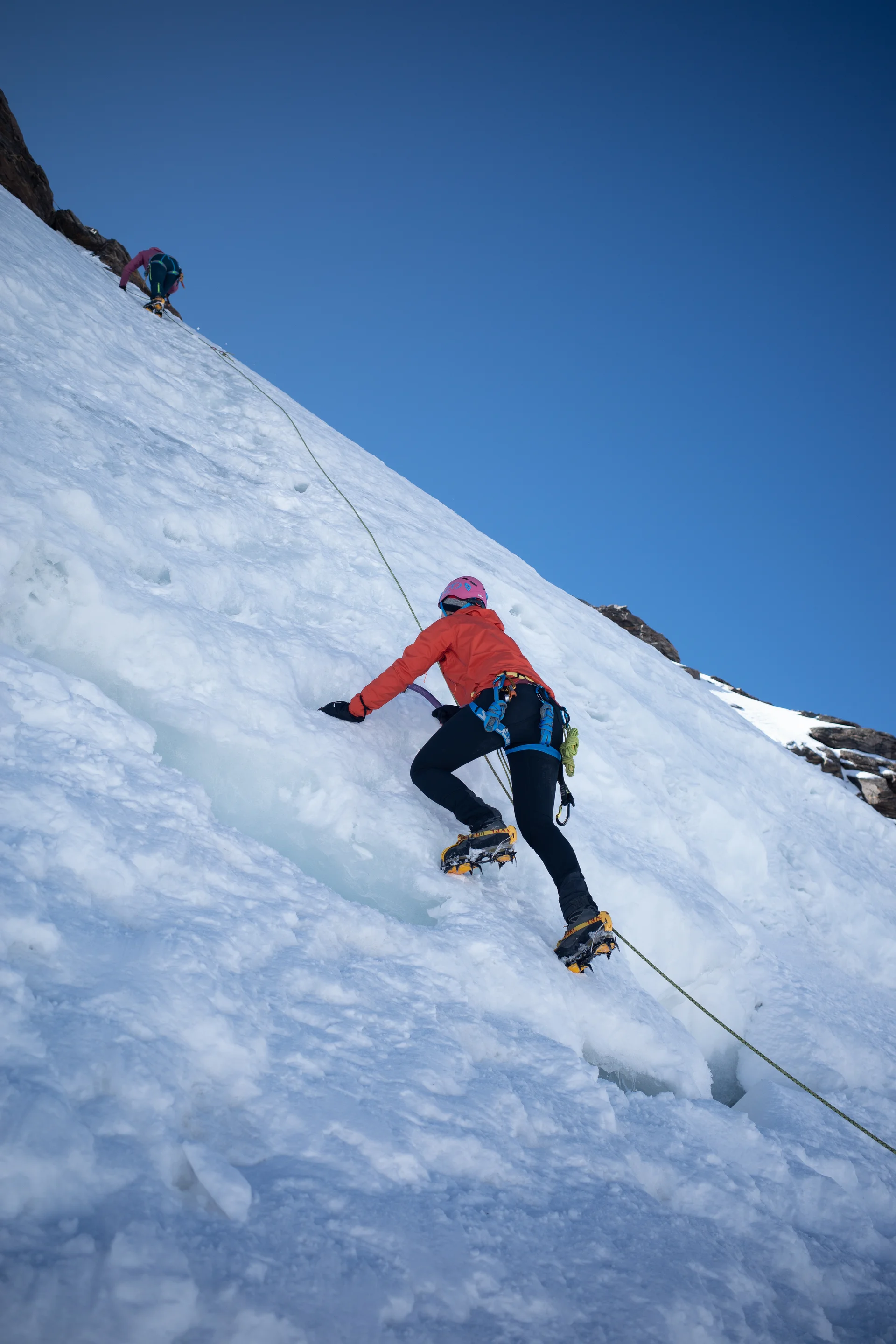 Eisflanke Schwarzhorn | © DAV Wuppertal/Simeon Kremzow-Tennie