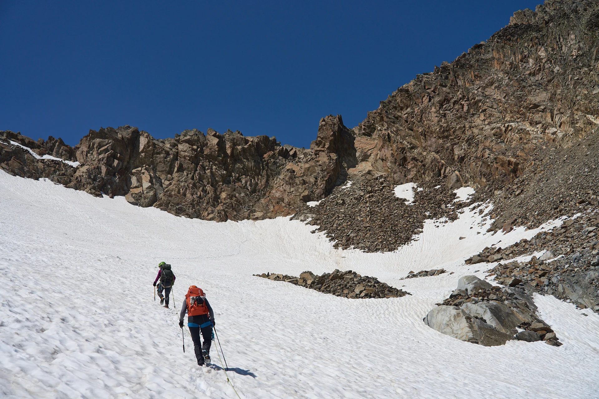Seilschaft auf dem Sommerwandferner | © DAV Wuppertal/Stefan Strunk
